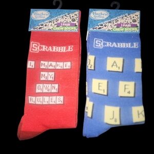 Hasbro Scrabble Casual Socks - Red and Blue